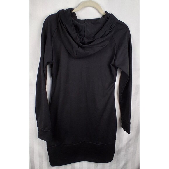 BIUBIU Mini Sweatshirt Dress Size M Black Long Sleeve Hooded Casual Relax - Picture 5 of 11